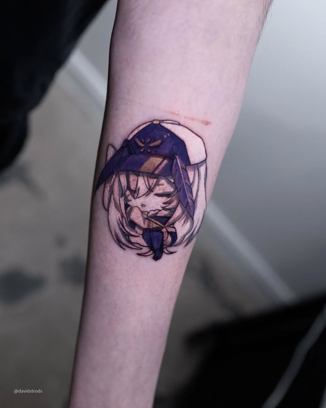 Cute Chibi Anime Character Tattoo