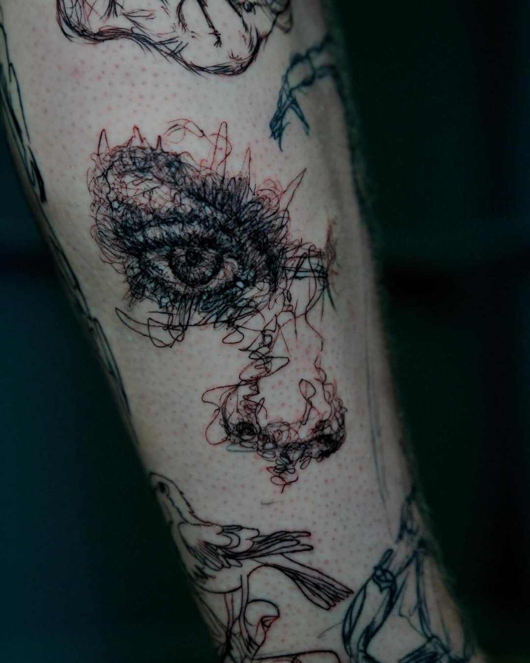 Falling Between Worlds — Conceptual Fine Line Composition