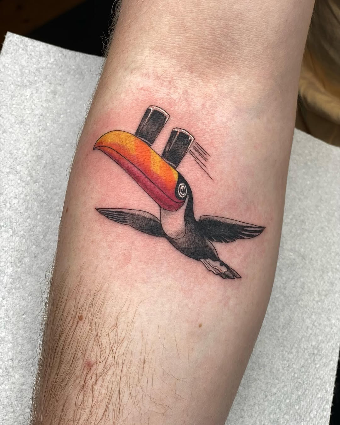 Playful Guinness Toucan Tattoo