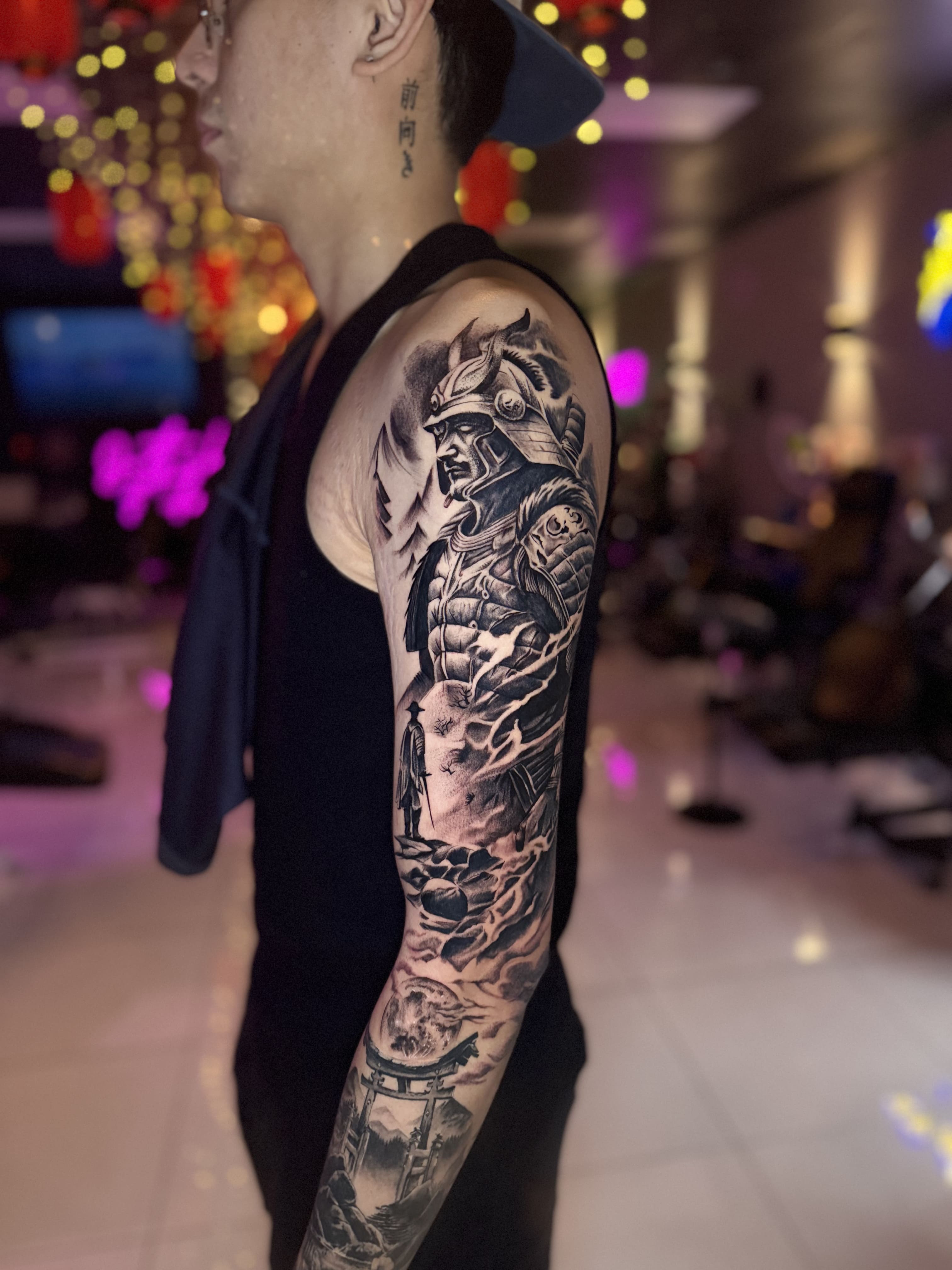 Samurai Warrior Full Sleeve Tattoo