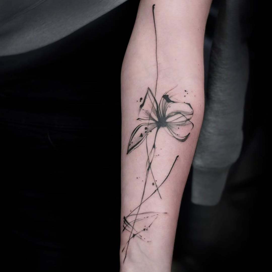 Abstract Ink Lily