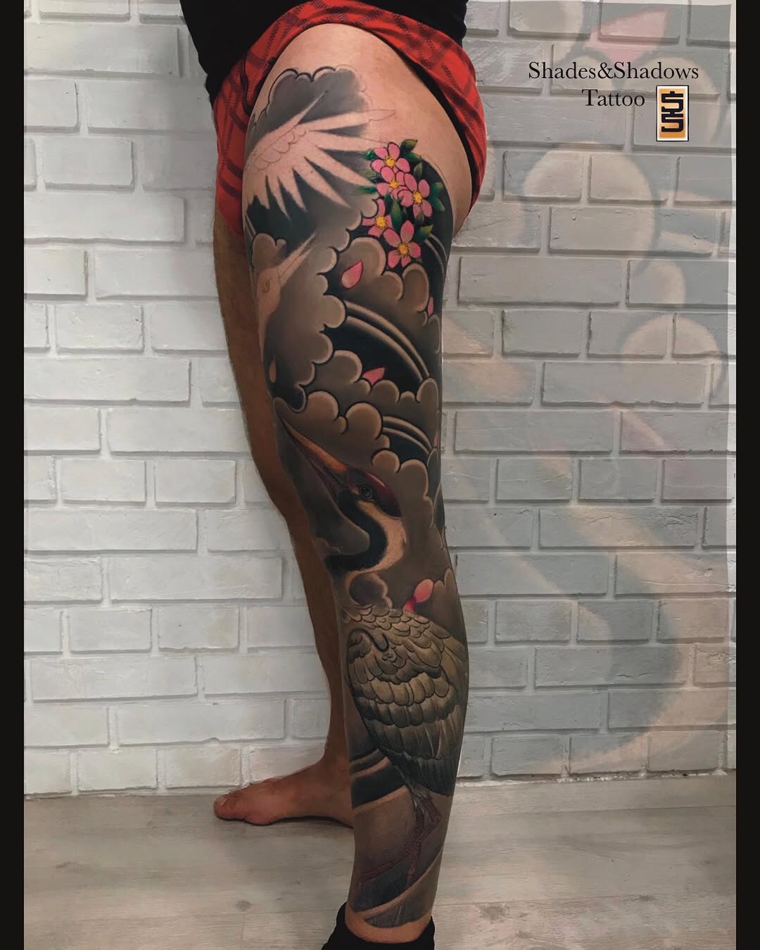 Japanese Wave & Sakura Tattoo