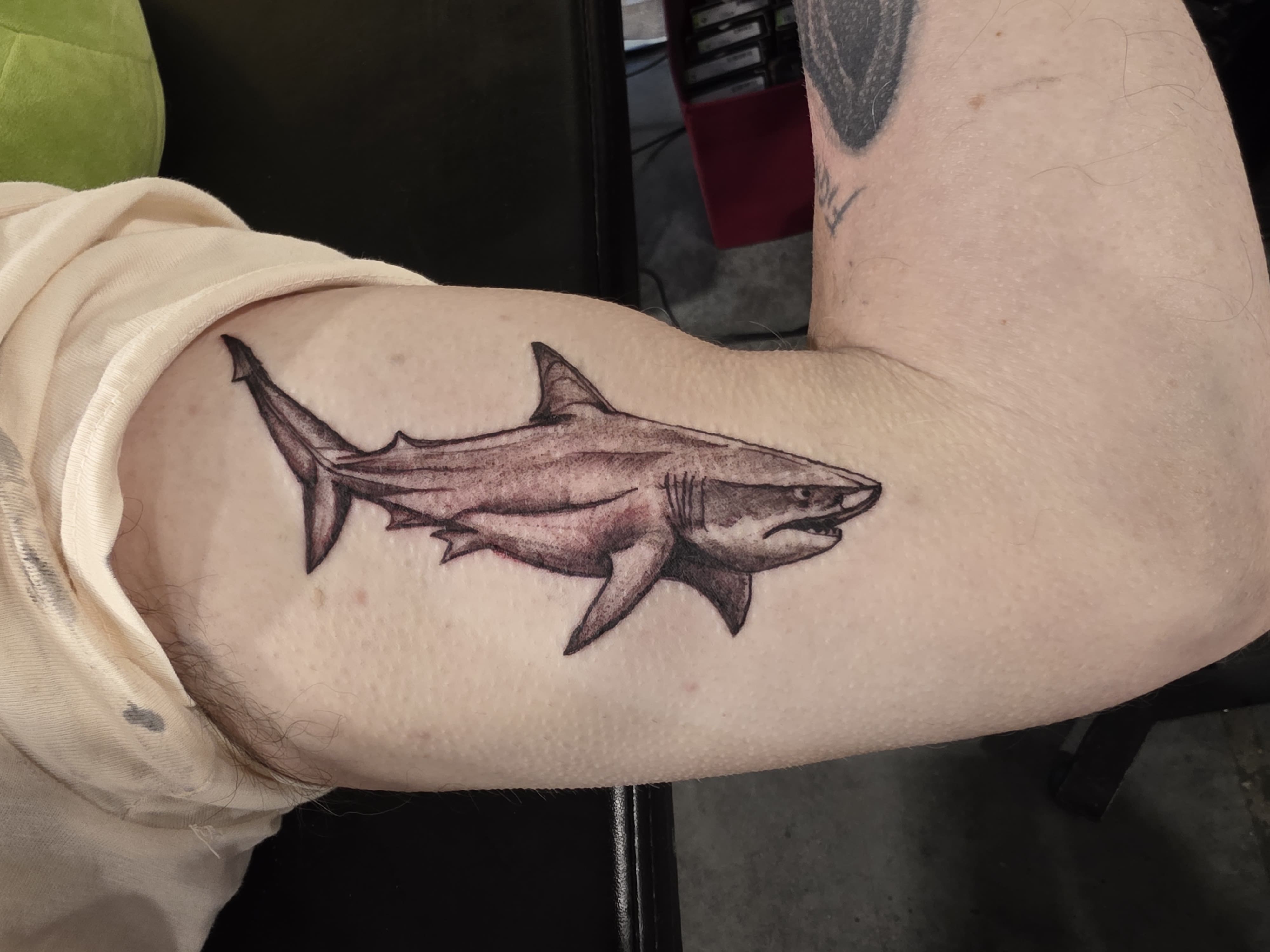 Minimalist Shark Tattoo