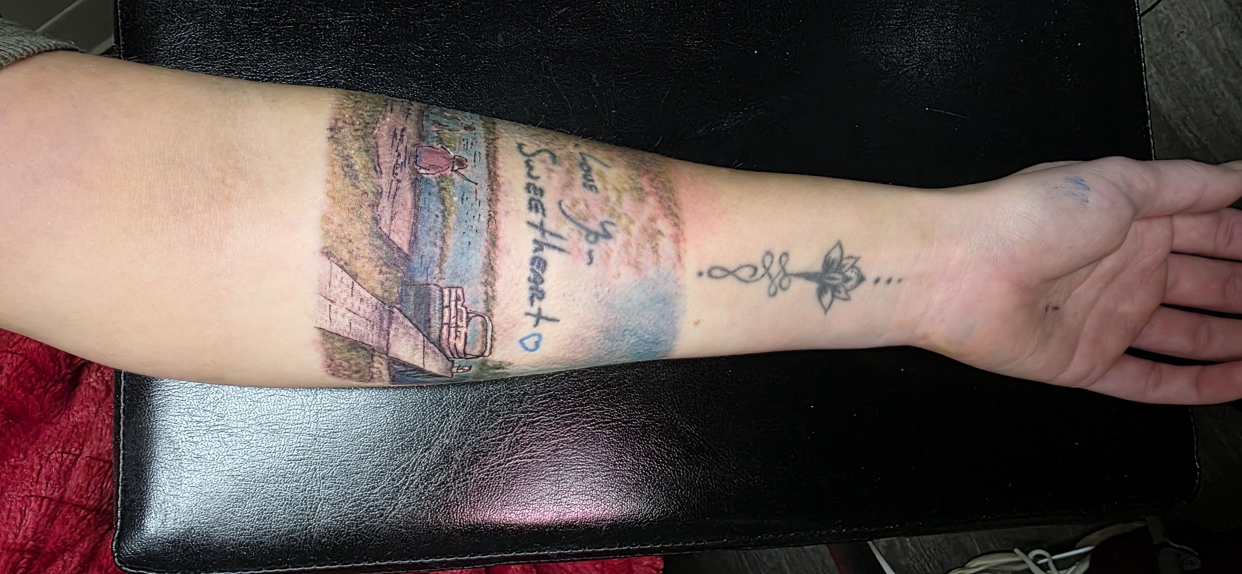 Sentimental Memory Landscape Tattoo