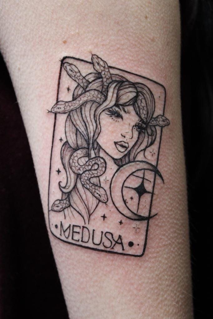 Medusa Tarot Card Tattoo