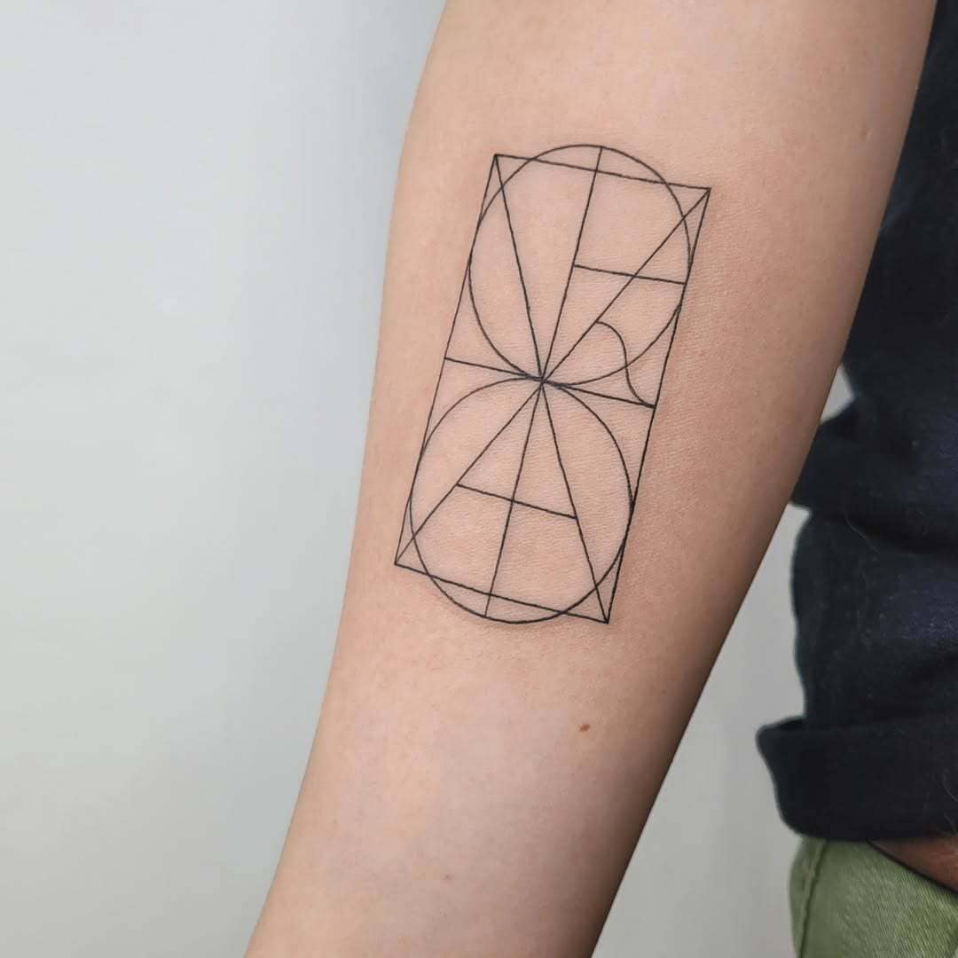 Sacred Geometry Rectangle Tattoo