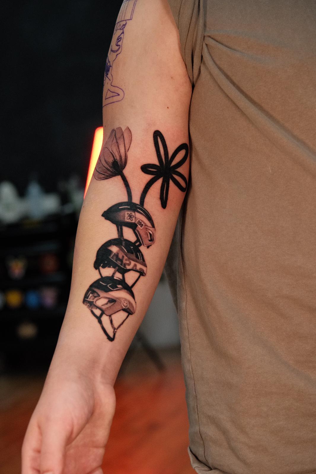 Broken Armor & Bloom Tattoo