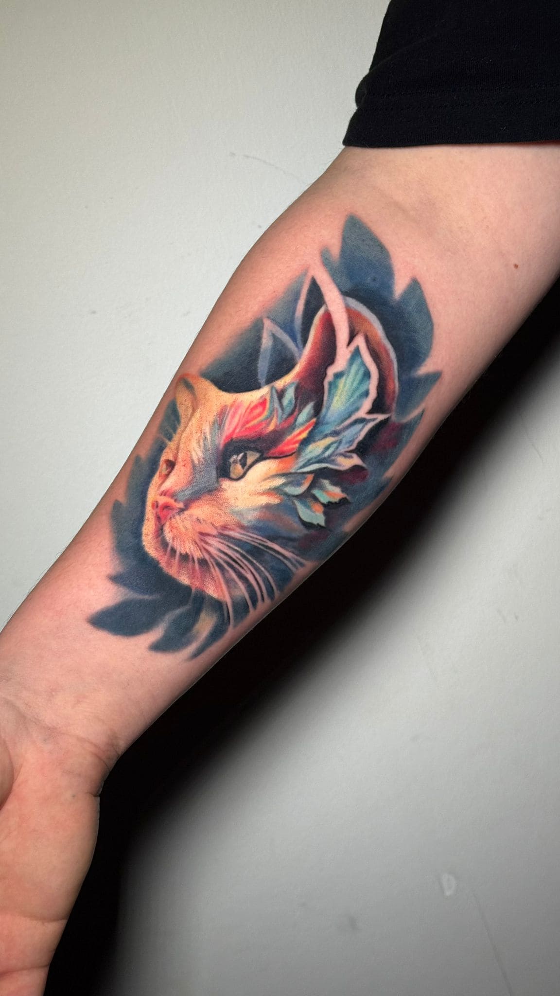 Color Realism Cat Portrait Tattoo