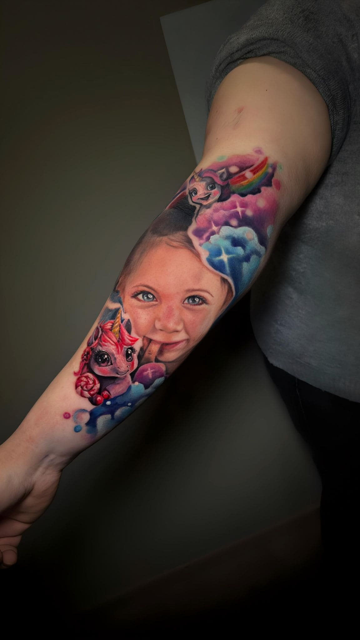Whimsical Child Portrait Color Sleeve