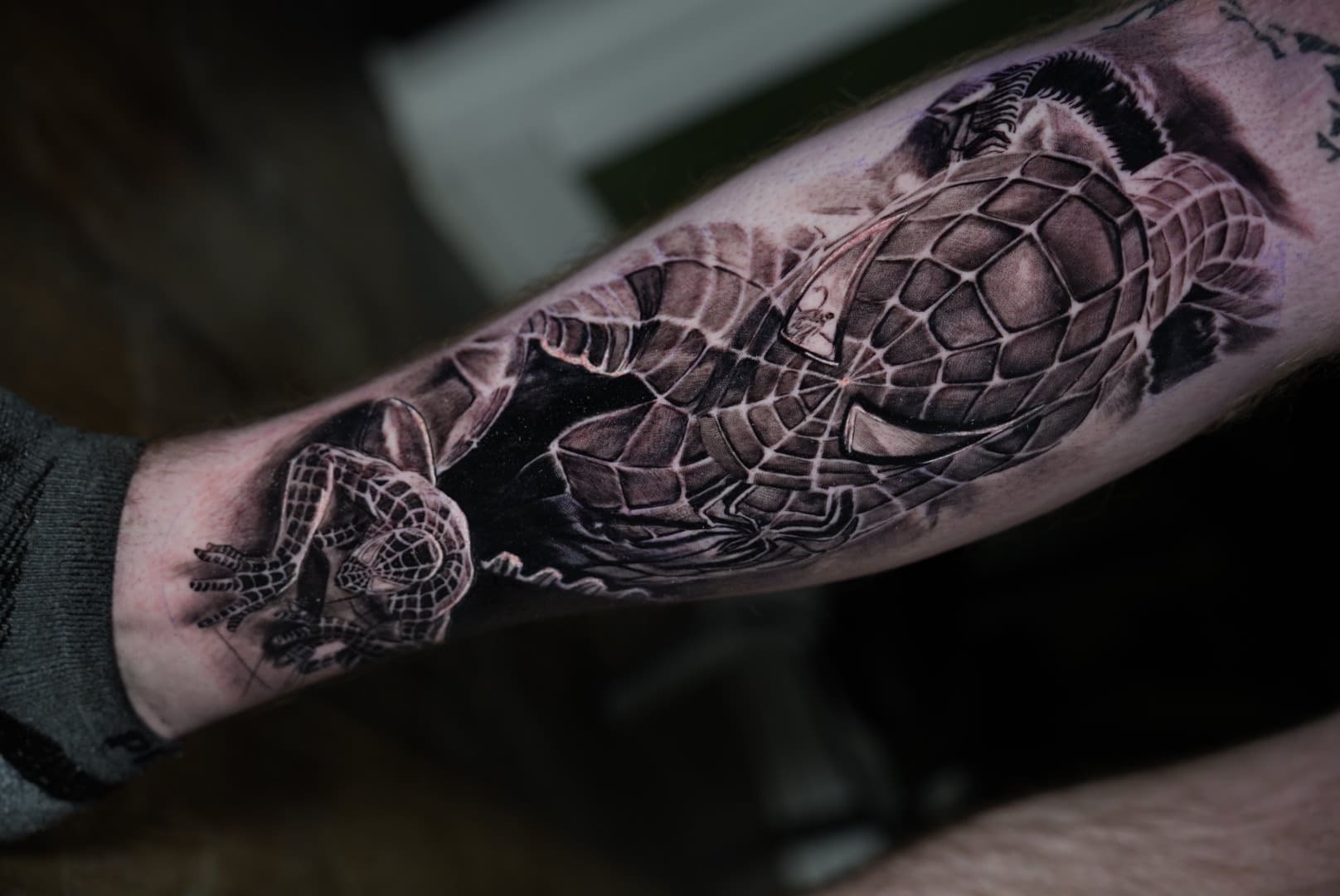Spider-Man Black & Grey Tattoo