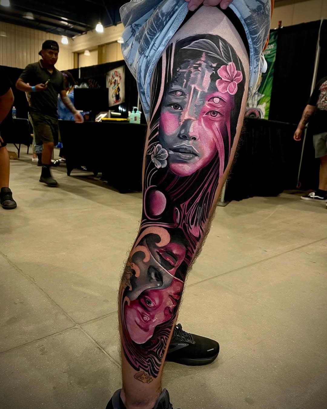 Surreal Pink Portrait Leg Sleeve