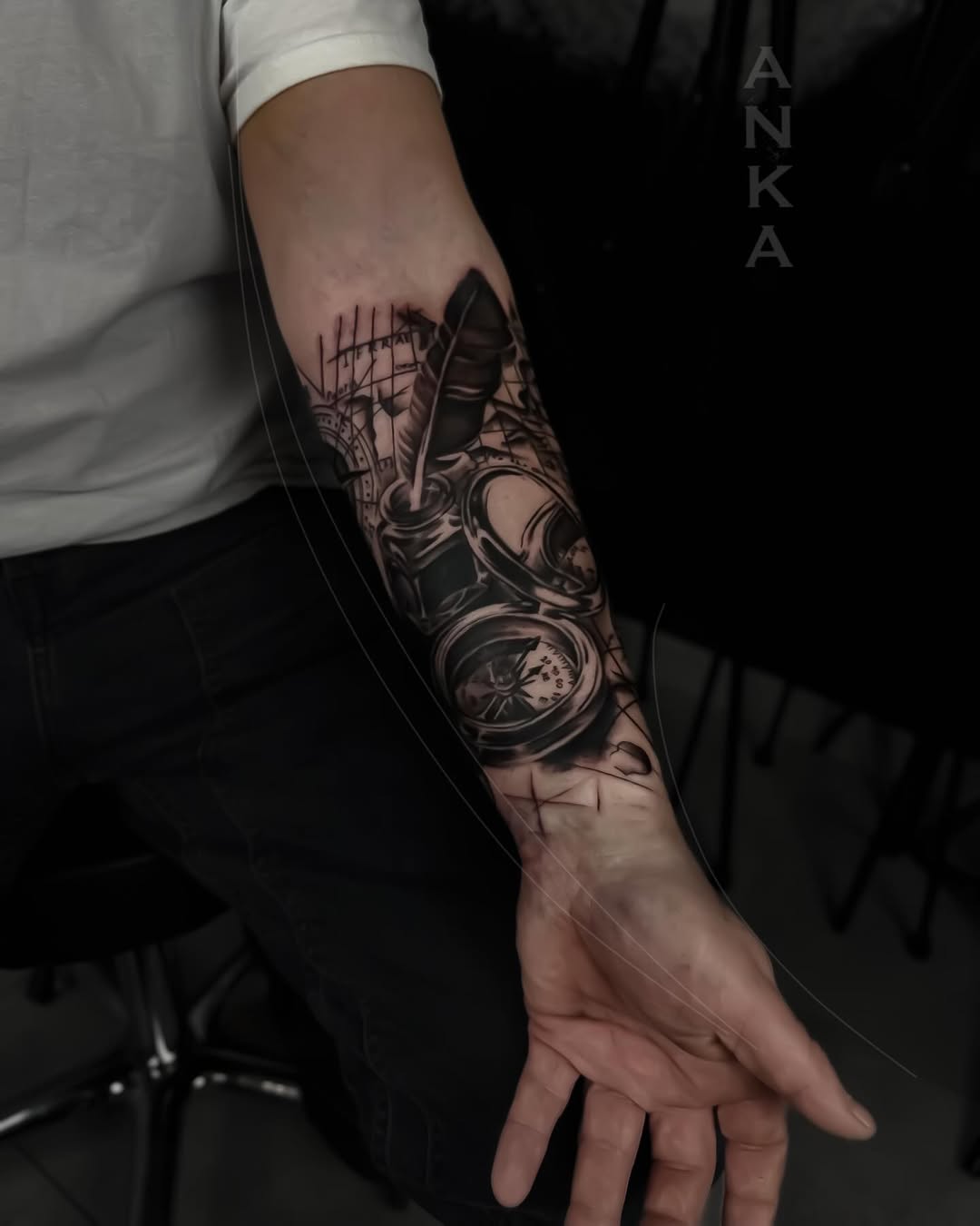 Voyage in Time – Nautical Compass & Ink