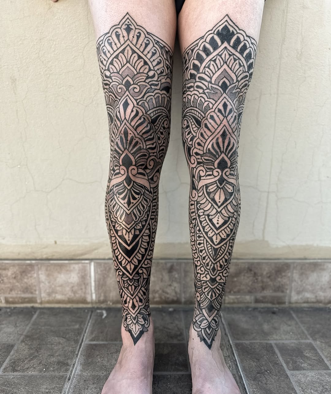 Symmetrical Ornamental Leg Sleeves