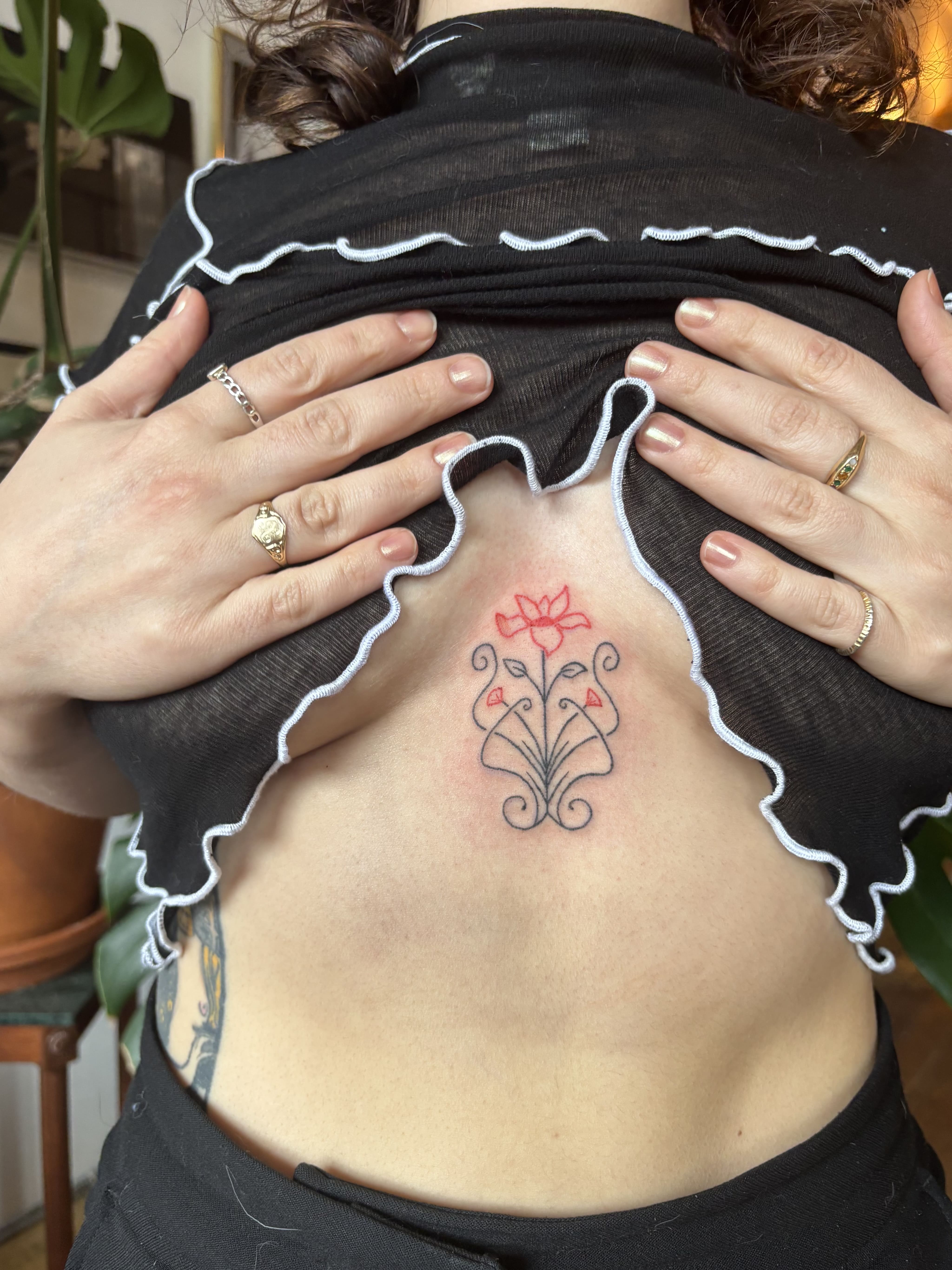 Fleur ornementale symétrique