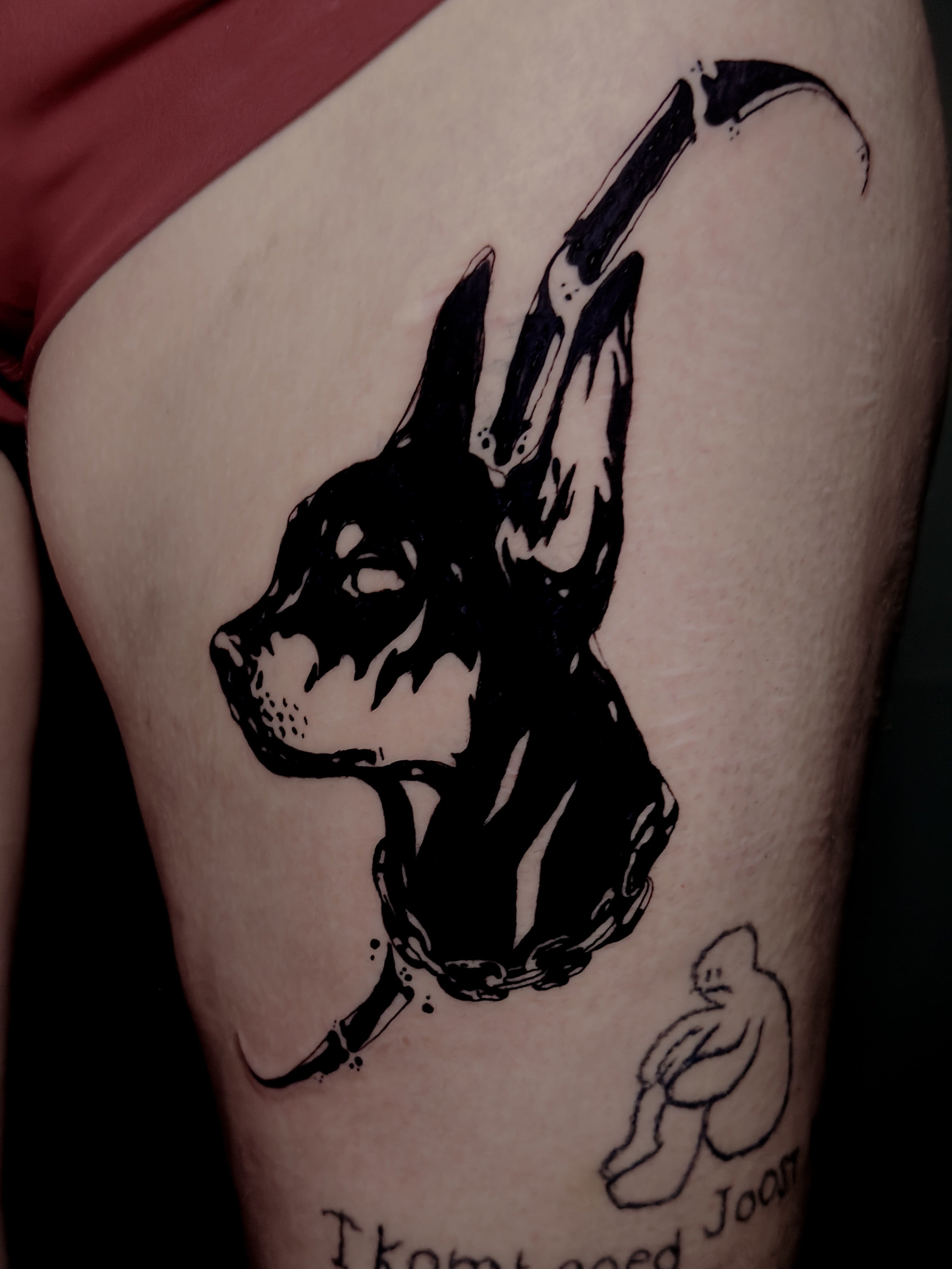 Doberman Ink Portrait