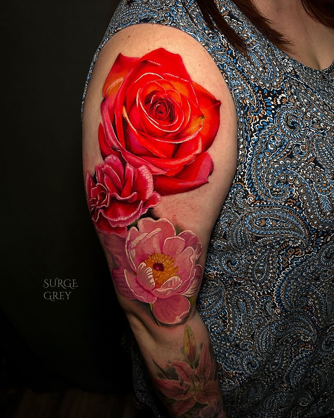 Vibrant Floral Realism Sleeve
