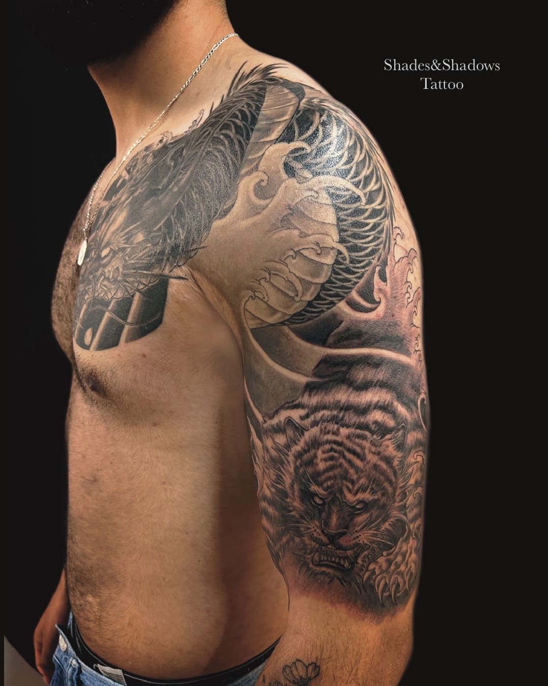 Japanese Dragon & Tiger Sleeve