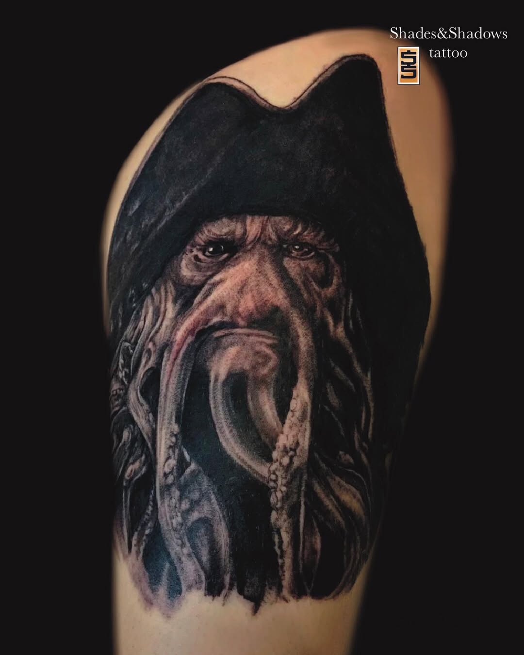 Davy Jones Portrait Tattoo