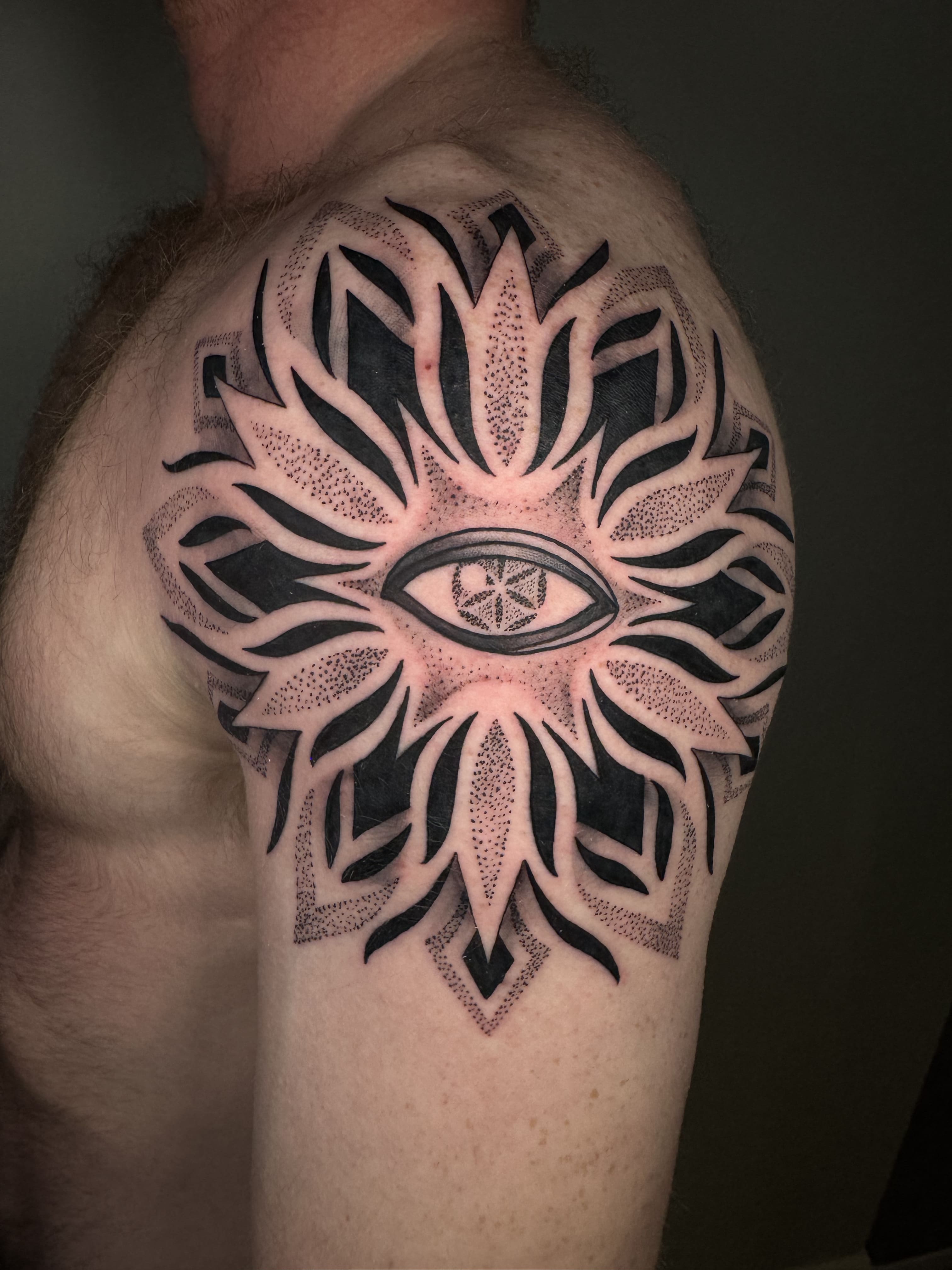 All-Seeing Mandala Shoulder Piece