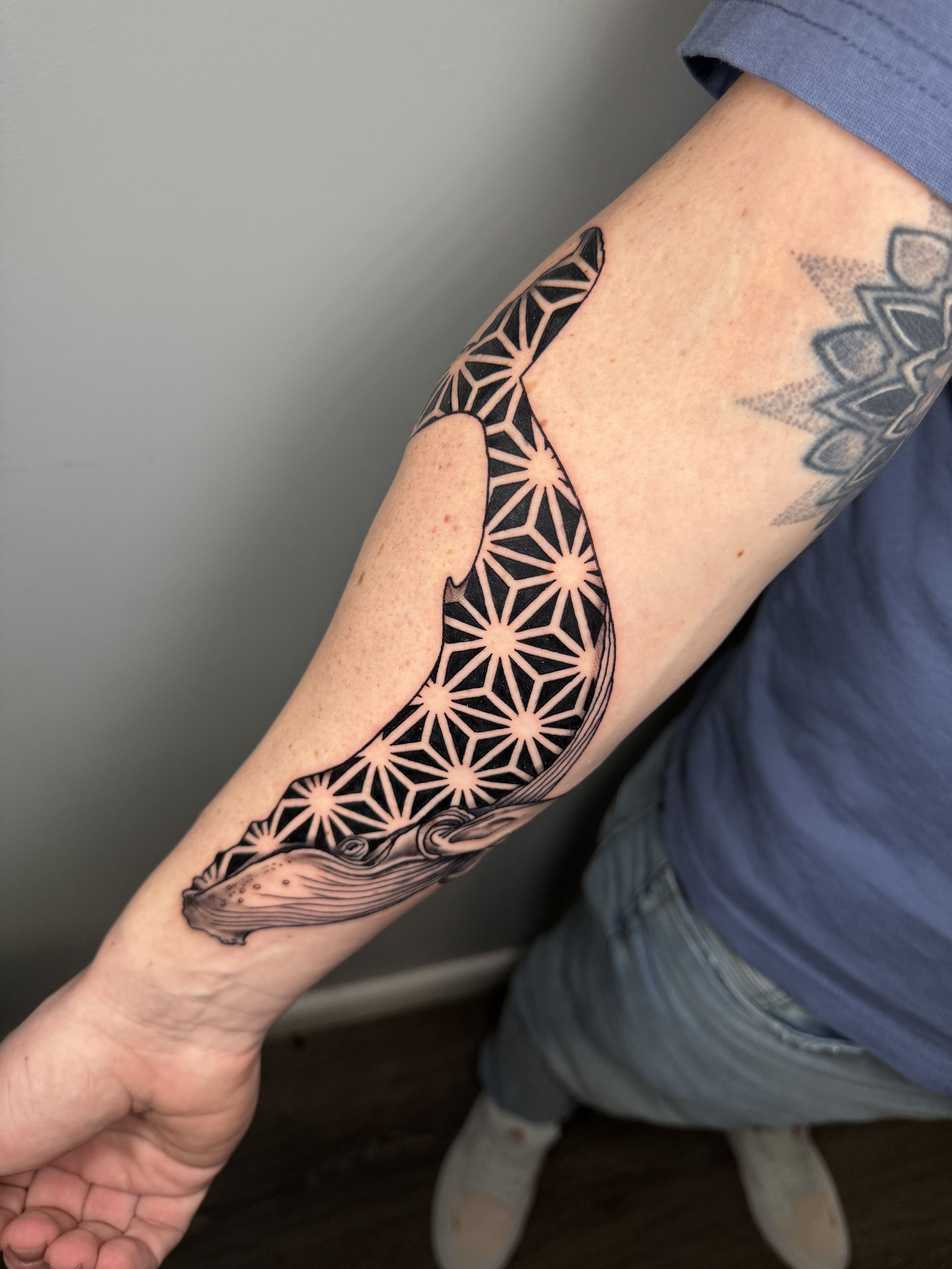 Geometric Whale Forearm Piece