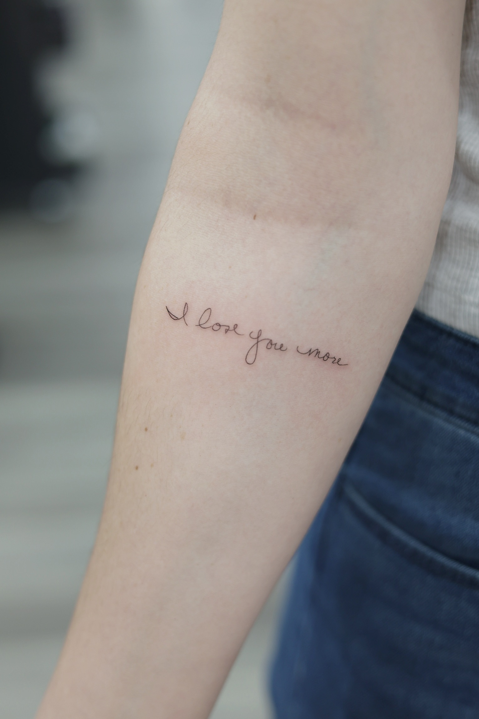 Fine Line Script Quote Tattoo