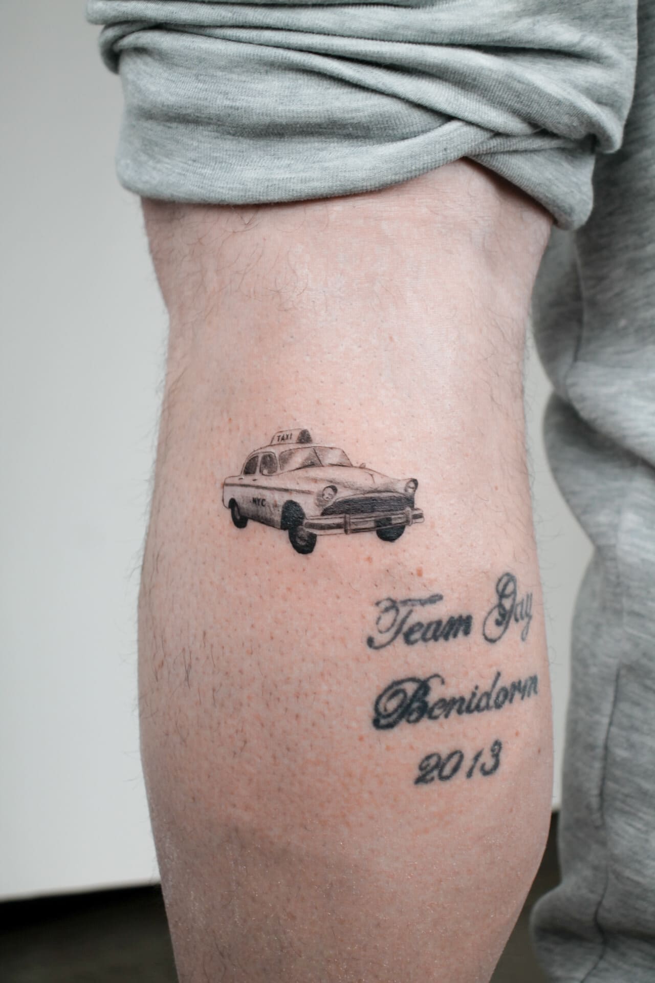 Vintage NYC Taxi Micro Realism Tattoo