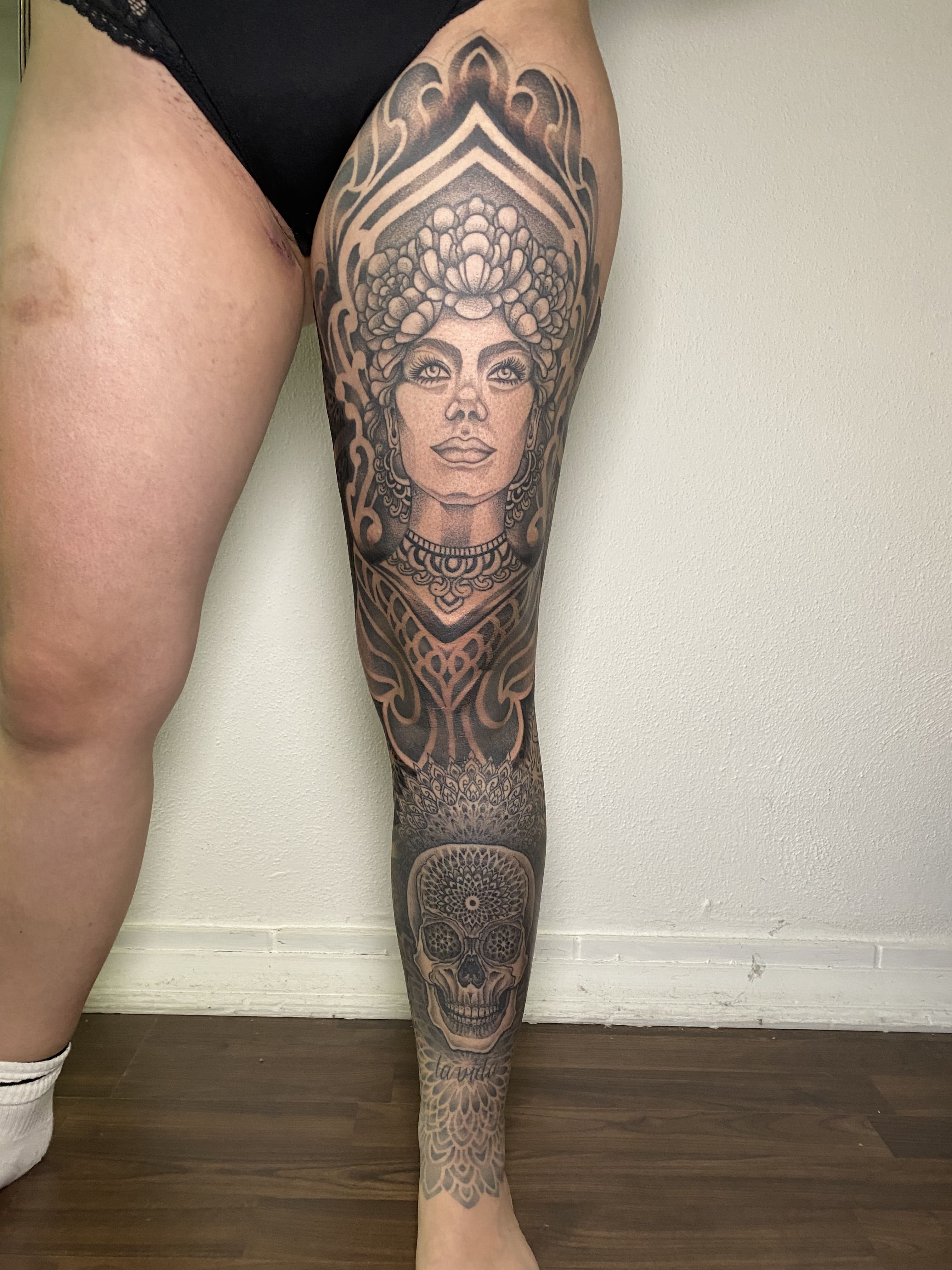 Mandala Goddess Leg Sleeve