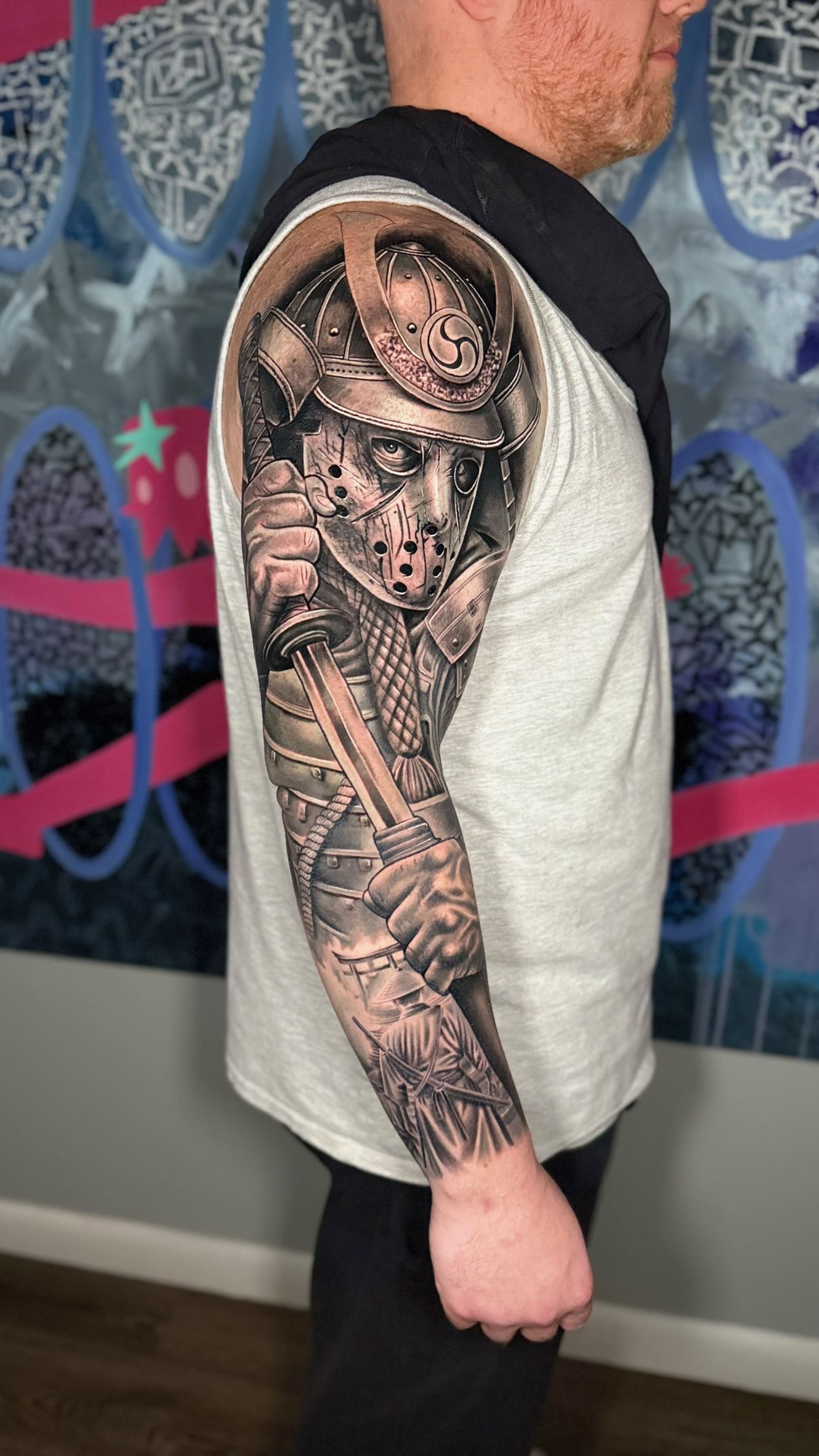 Samurai Mask Warrior Sleeve