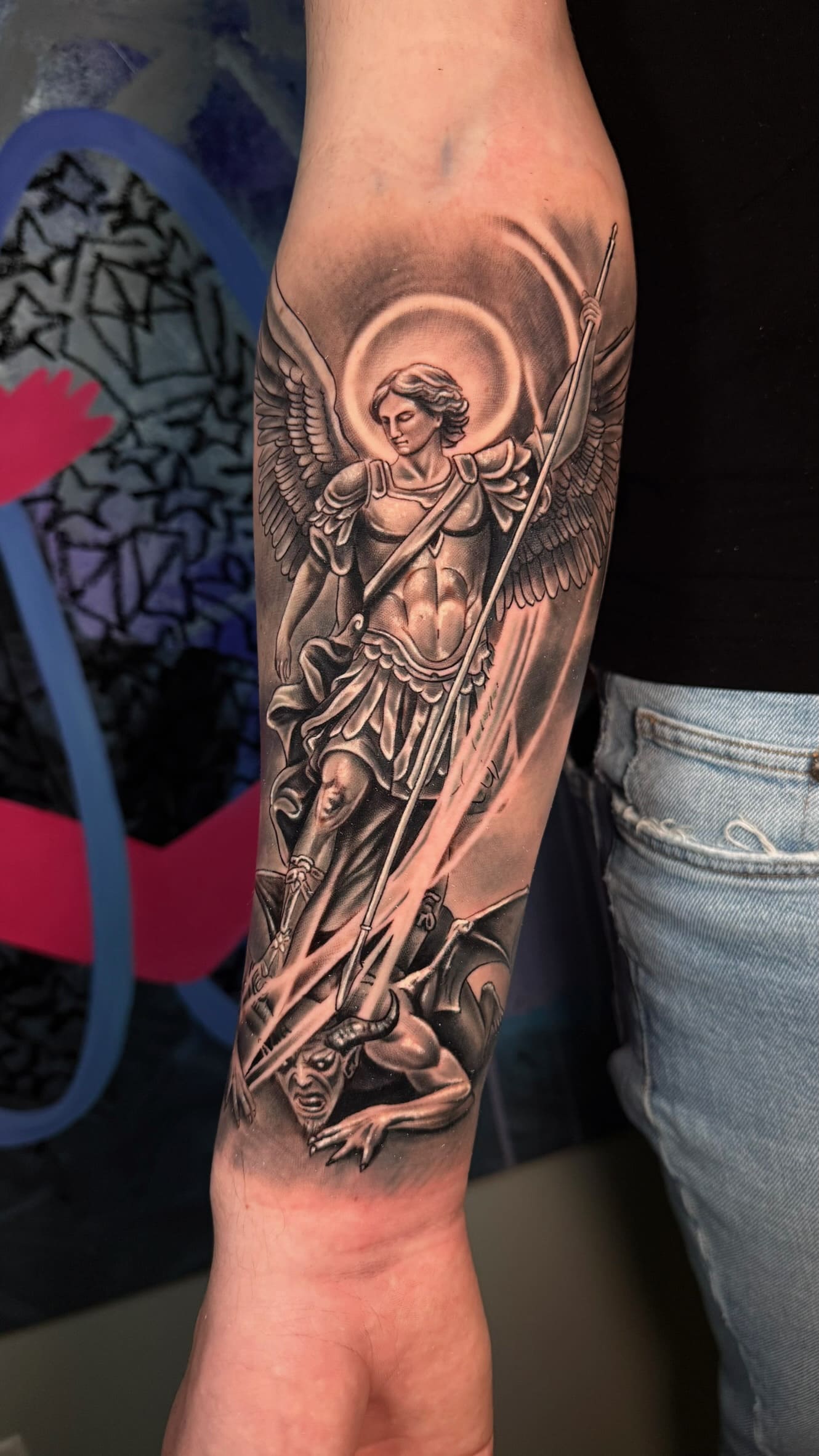 Archangel Michael Defeating the Demon