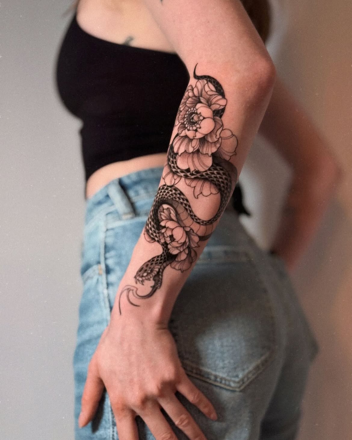 Serpent aux fleurs