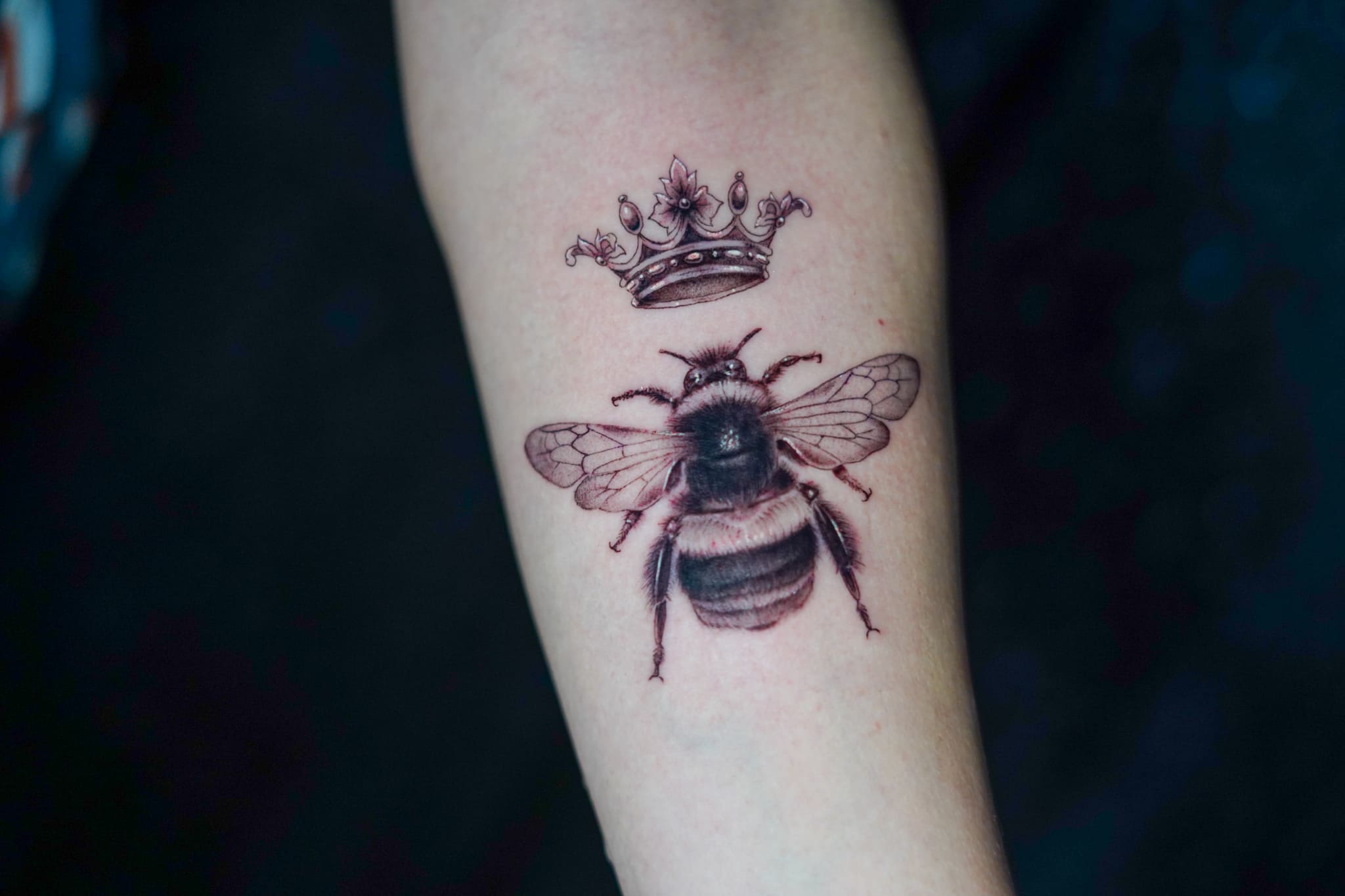 Queen Bee Microrealism Tattoo