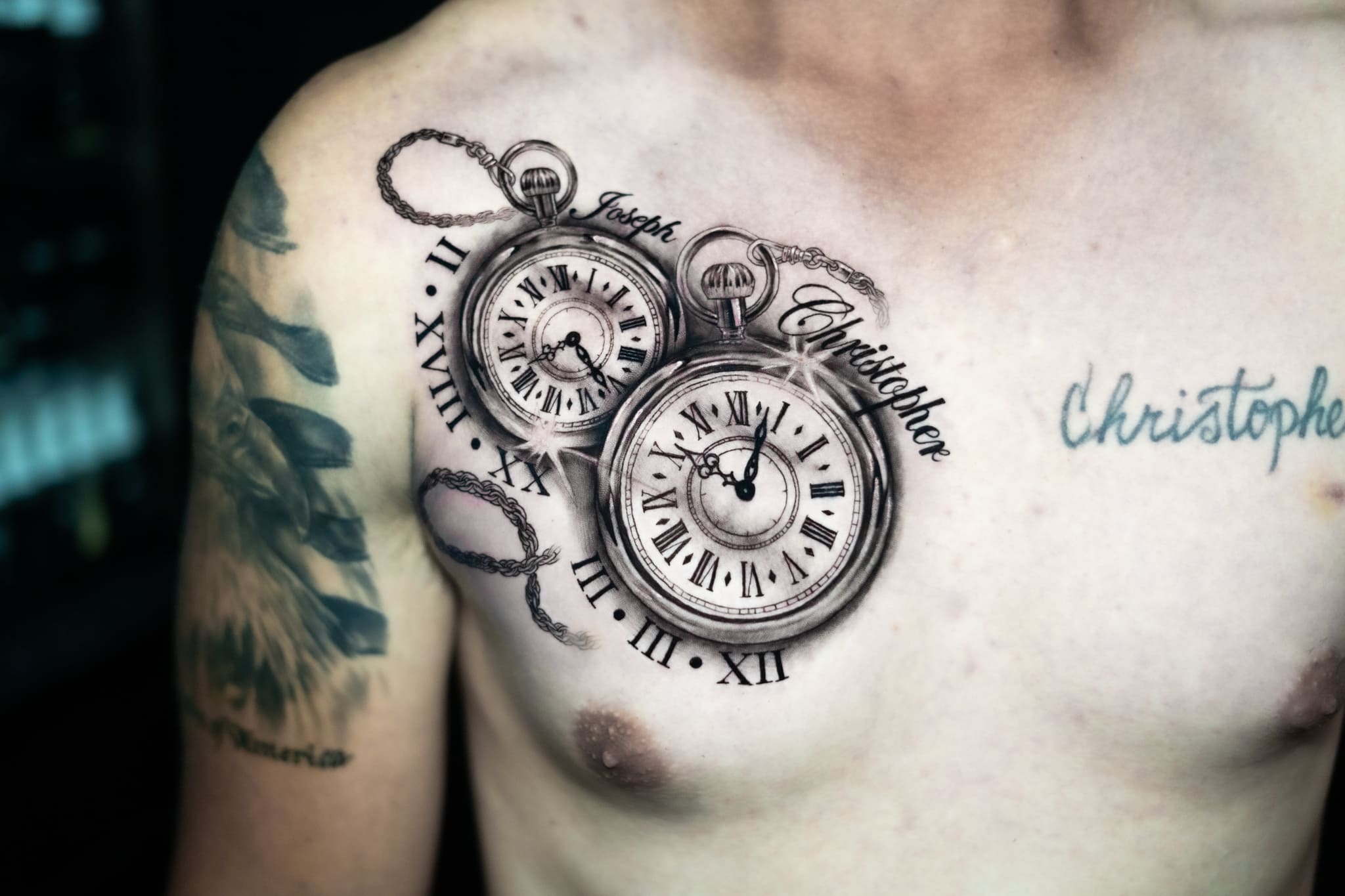 Pocket Watches Memorial Tattoo