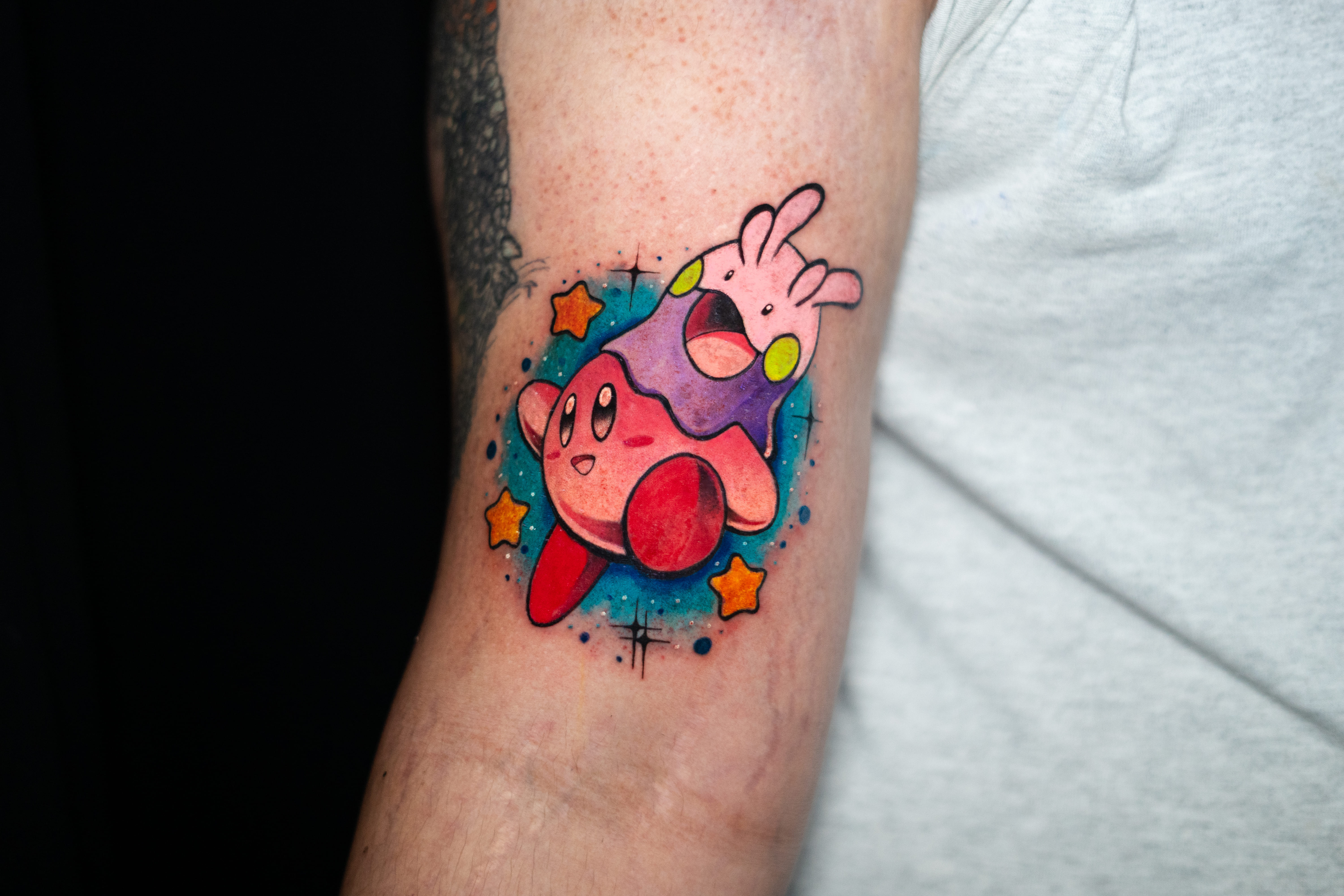 Kirby & Goomy Color Tattoo