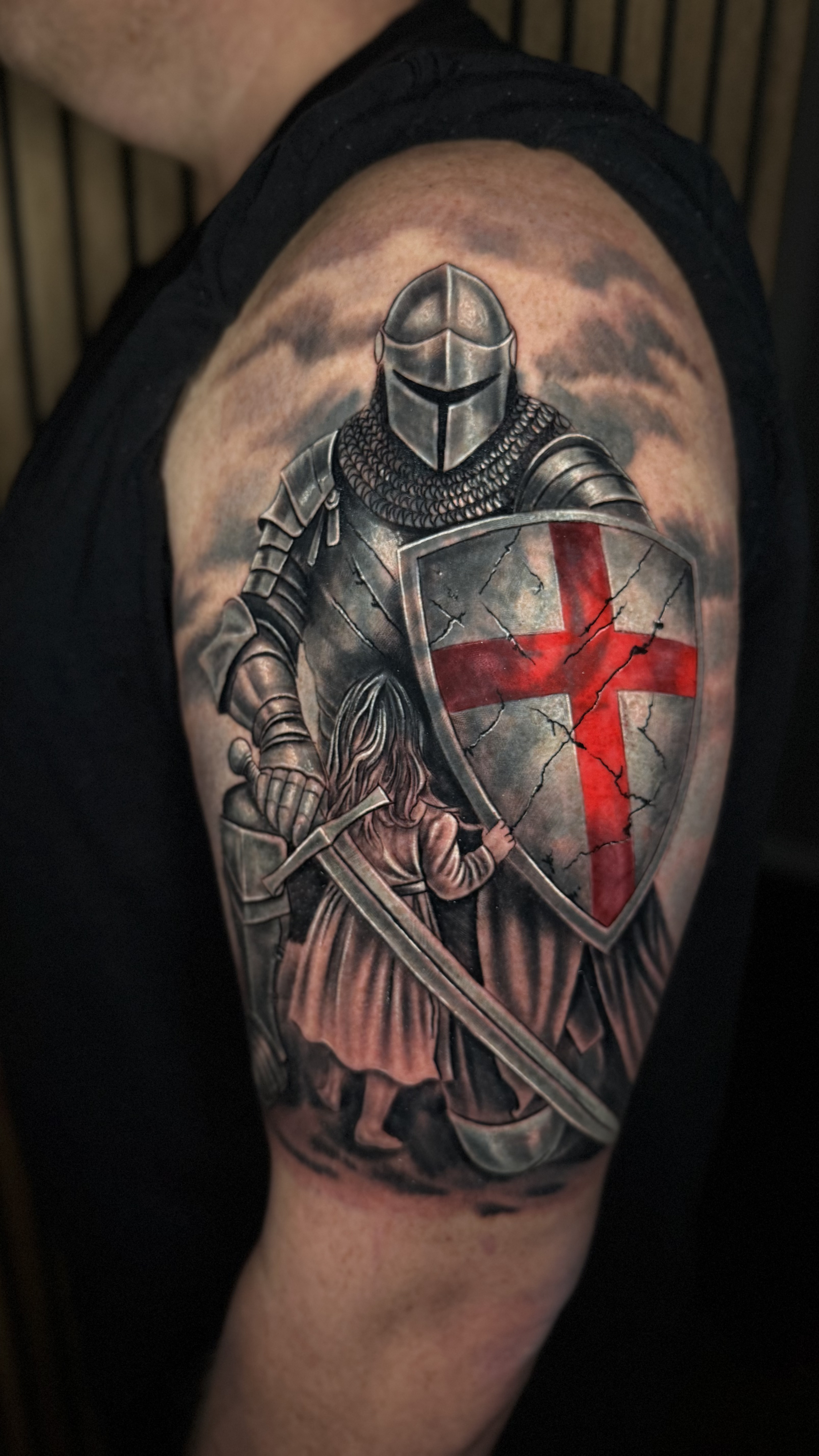 Templar Knight Protecting a Child