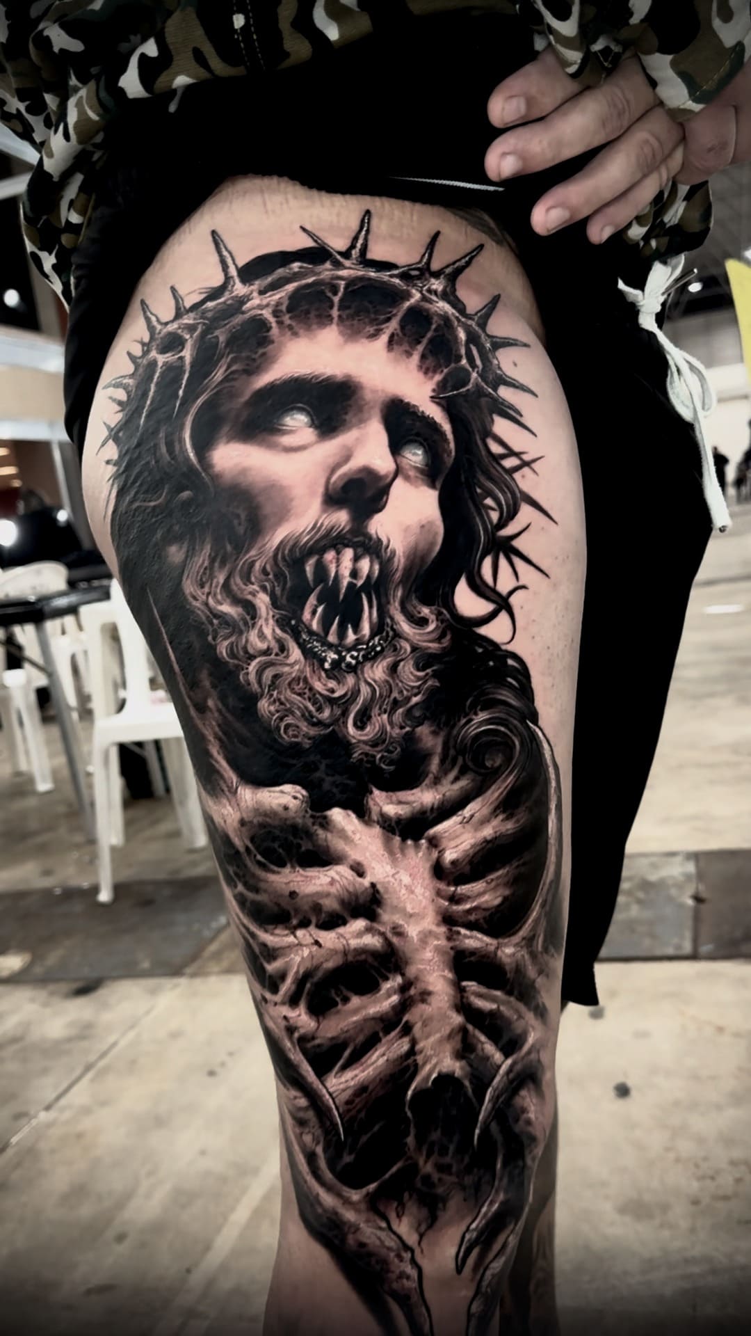 Demonic Jesus Christ Horror Tattoo